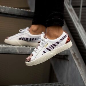Puma Love Wildcat Women's White and Animal Print Sneakers